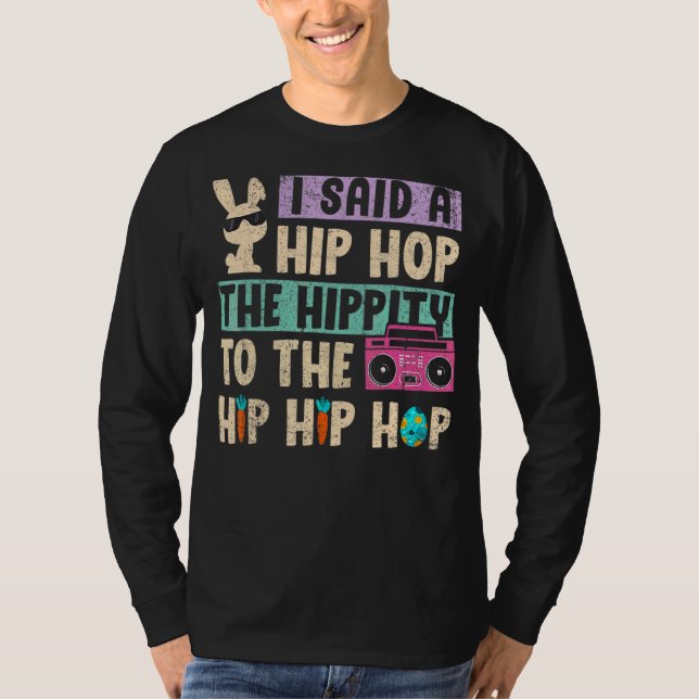 Camiseta Eu Disse "Hip Hip Hop Bunny Easte" (Frente)
