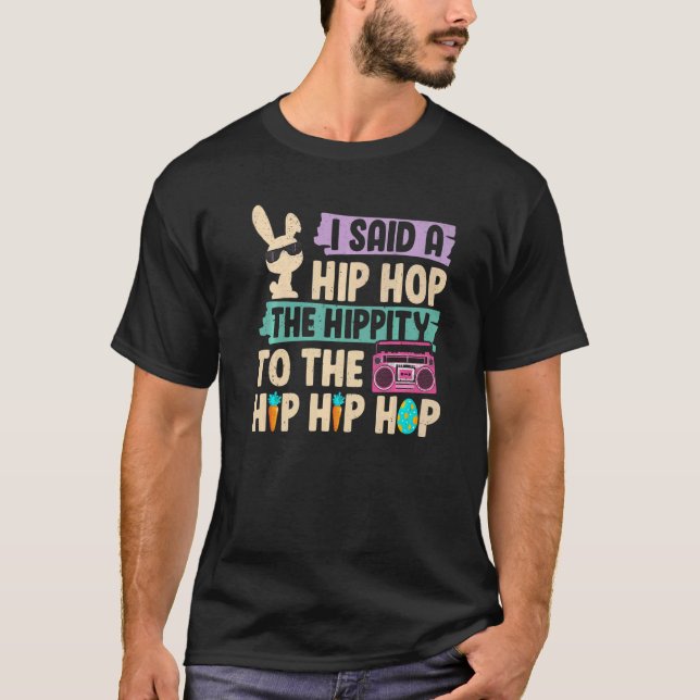 Camiseta Eu Disse "Hip Hip Hop Bunny Easte" (Frente)