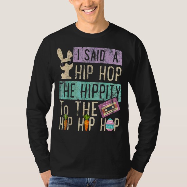 Camiseta Eu Disse "Hip Hip Hop Bunny Easte" (Frente)