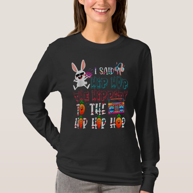 Camiseta Eu Disse "Hip Hip Hop Bunny Easte" (Frente)