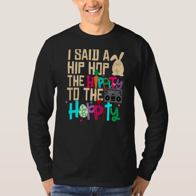 Camiseta Eu Disse "Hip Hip Hop Bunny Easte" (Frente)