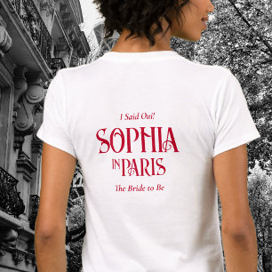Camiseta Eu Disse Oui! A Noiva Para Ser Paris Mulher Soltei