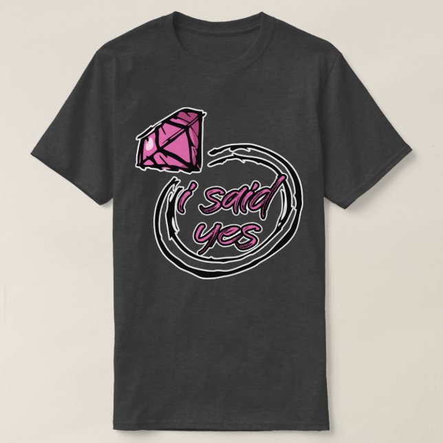 Camiseta eu disse que sim (Frente do Design)