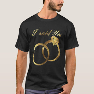 Camiseta Eu Disse Sim   Anel de Noivado  Festa de Noivado P