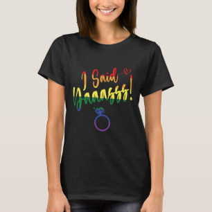 Camiseta Eu Disse Sim Gay Lgbtq Orgulho Rainbow Grot Bachel