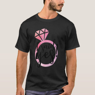 Camiseta Eu Disse Sim Noivado Bonita Anunciante De Casament