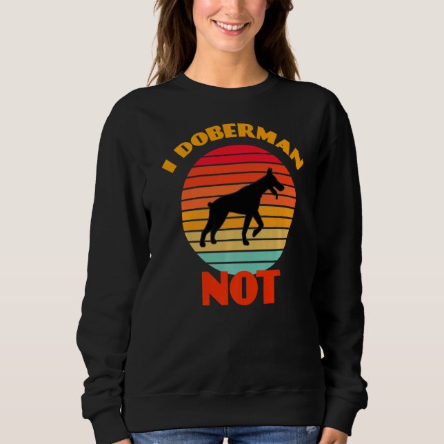 Camiseta Eu Doberman Não Cachorro Retro (Frente)