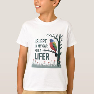 Camiseta Eu dormi no meu carro por uma mentira - Pintada de