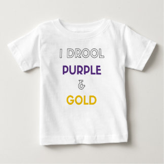 Camiseta Eu Drool roxo e ouro