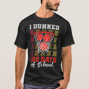 Camiseta Eu Dunked 100 Dias Sketll Dia 100 da Escola Menino