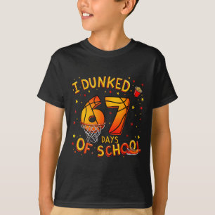 Camiseta Eu Dunked 67 Dias De Basquete Escolar Meninos Cria