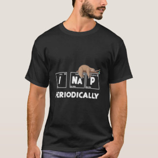 Camiseta Eu Durmo Periodicamente Ciência Preguiça Tabela Pe