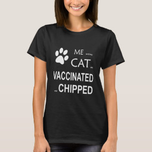 Camiseta Eu E Maio Gato Somos Vacinados E Espelhados
