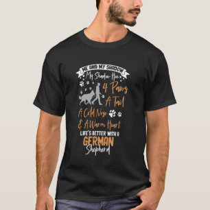 Camiseta Eu E Minha Sombra Pastor Alemão