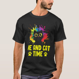 Camiseta Eu e o Gato Tempo Amante de Gatos Hobby Gatinho Pa