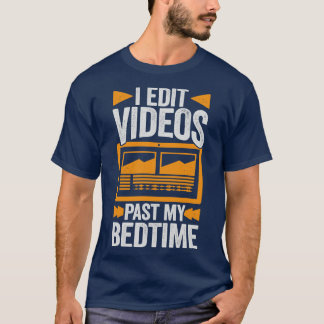 Camiseta Eu Editar Vídeos Passando Meu Editor de Vídeo De H