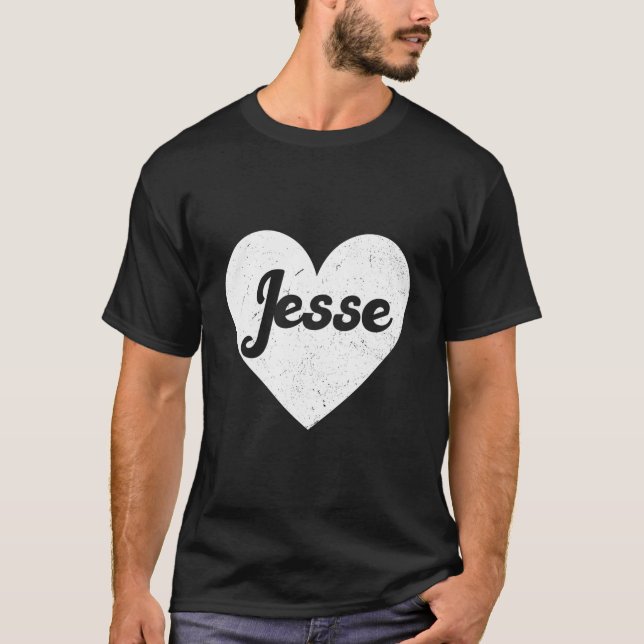 Camiseta Eu Ele Jesse Primeiros Nomes E Ele Eu Amo Jesse (Frente)