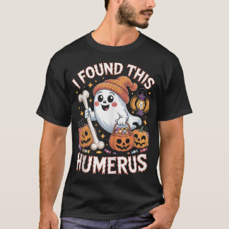 Camiseta Eu Encontrei Este Esqueleto de Fantasma de Hallowe