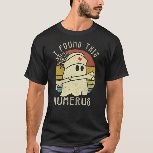 Camiseta Eu Encontrei Este Humero Boo Ghost Halloween Costu (Frente)
