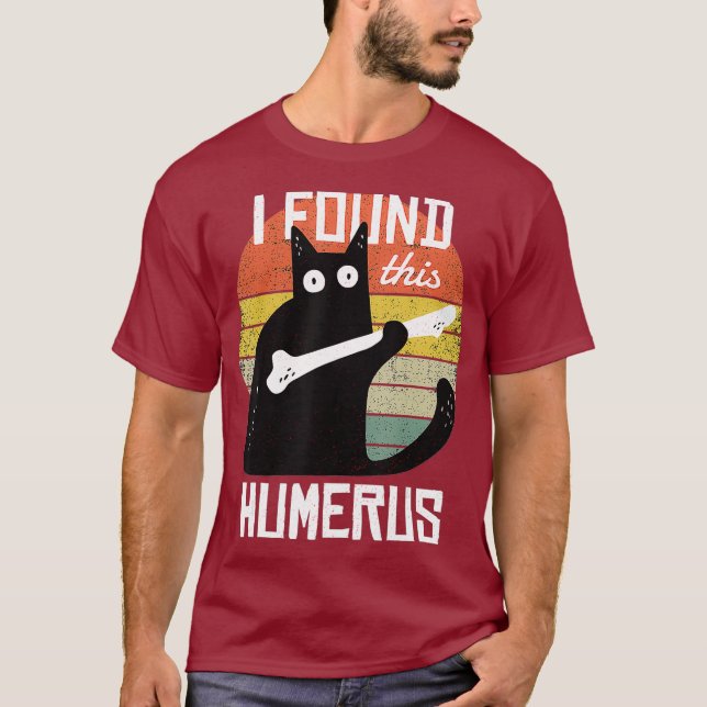 Camiseta Eu Encontrei Este Humero Gatos Humorosos Pun Engra (Frente)