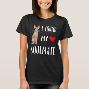Camiseta Eu Encontrei Meu Gêmeo de Alma Gato Sphynx Melhor 