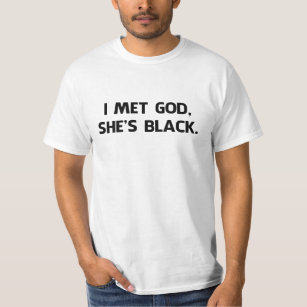 Camiseta Eu encontrei o deus e é preta
