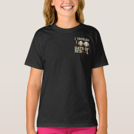Camiseta Eu Enfrentei 100 Dias de Escola, Design de Beisebo