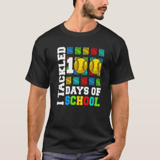 Camiseta Eu Enfrentei 100 Dias De Softbol Escolar 100 Dias