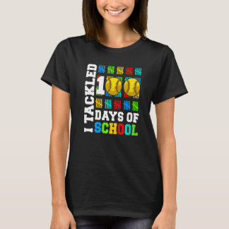 Camiseta Eu Enfrentei 100 Dias De Softbol Escolar 100 Dias