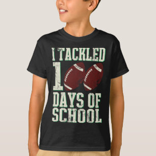 Camiseta Eu Enfrentei 100 Dias De Tema De Futebol Escolar D
