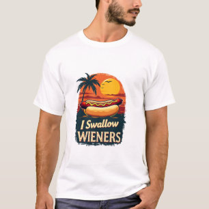 Camiseta Eu Engulo Molho Molho Sexo Engraçado Adulto Cachor