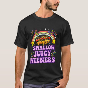 Camiseta Eu Engulo Wiener Suculento Engraçado Inapropriado