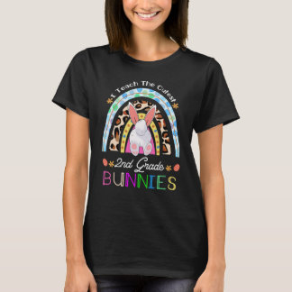 Camiseta eu ensino arco-íris aos coelhinhos mais fofos da 2