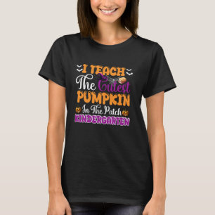 Camiseta Eu Ensino As Abóboras Mais Fofas Jardim de Infânci