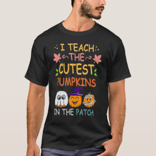 Camiseta Eu Ensino As Abóboras Mais Fofas No Remendo Profes