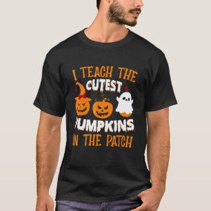 Camiseta Eu Ensino As Abóboras Mais Fofas No Remendo Profes