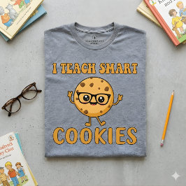 Camiseta Eu Ensino Biscoitos Inteligentes | Citação Diverti