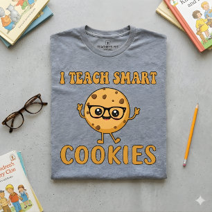 Camiseta Eu Ensino Biscoitos Inteligentes   Citação Diverti