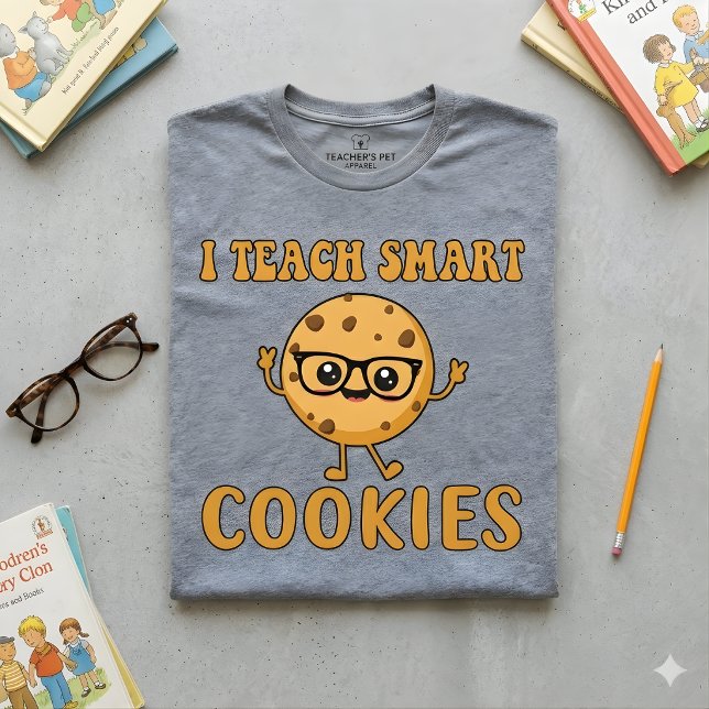 Camiseta Eu Ensino Biscoitos Inteligentes | Citação Diverti (Criador carregado)