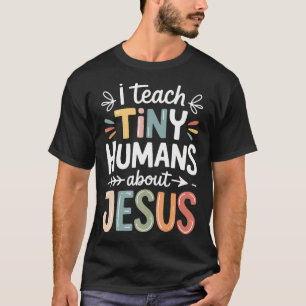 Camiseta Eu Ensino Humanos Pequenos Sobre Jesus