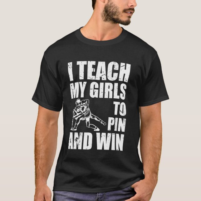 Camiseta Eu Ensino Minhas Meninas a Fixar e Vencer Treinado (Frente)