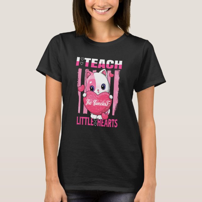 Camiseta Eu Ensino o gatinho Valentin dos Corações mais Doc (Frente)