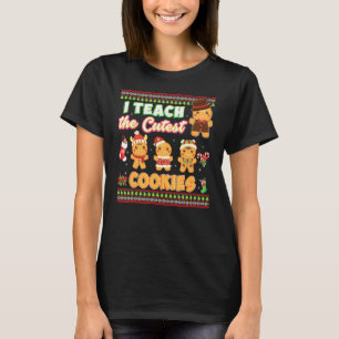 Camiseta Eu Ensino Os Biscoitos Mais Fofos Professor Natal
