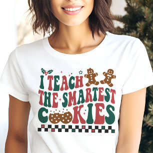 Camiseta Eu Ensino os Biscoitos Mais Inteligentes no Natal