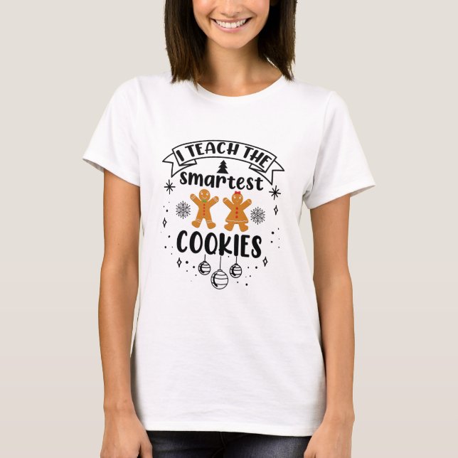 Camiseta Eu Ensino os Biscoitos Mais Inteligentes Professor (Frente)