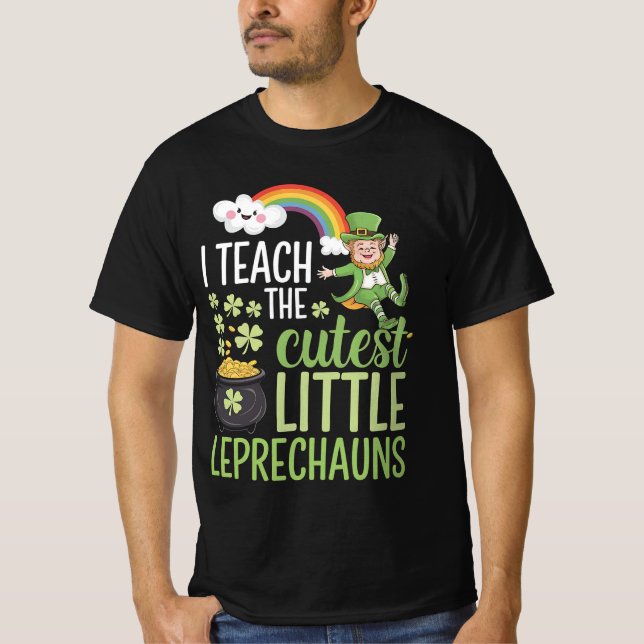 Camiseta Eu Ensino Os Pequenos Duendes Mais Fofos Professor (Frente)