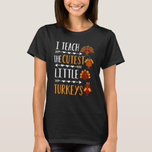 Camiseta Eu Ensino os Perus Mais Fofinhos Chá de Ação de Gr