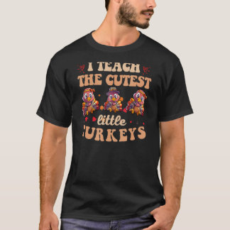 Camiseta Eu Ensino Os Perus Mais Fofos No Dia De Ação De Gr