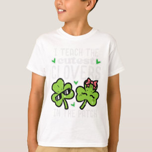Camiseta Eu Ensino Os Trevos Mais Fofos No Remendo Dia De S