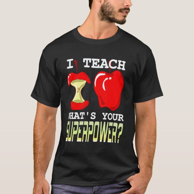 Camiseta Eu Ensino Qual é o Seu Superpoder Empoderamento pa (Frente)